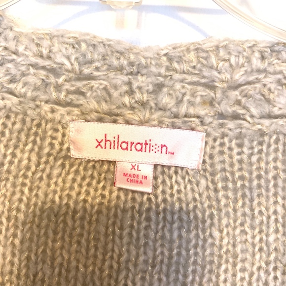 Xhilaration Cropped Sequin Collar Cardigan Size XL - Picture 3 of 4